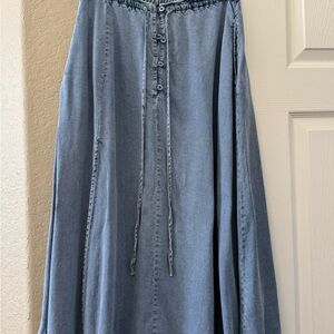 Maxi lightweight Denim Blue Skirt
